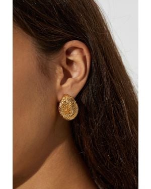 Jacquemus Brass Earrings 'Herisson' - Brown