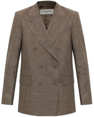Officine Generale Wool Blazer 'Sandra' - Brown