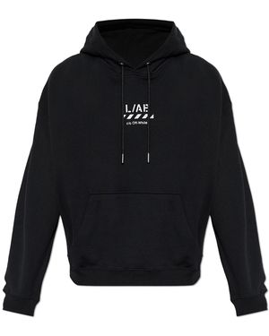 LAB C.O. OFF WHITE Hoodie With Contrast Prints - Blue