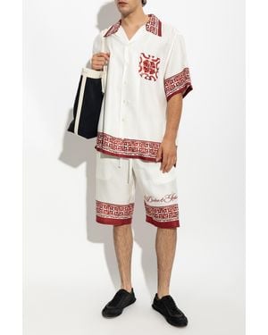 Dolce & Gabbana Silk Shirt With "Majolica" Print - White
