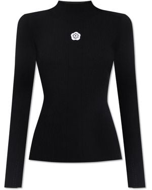 KENZO Top With A Stand-Up Collar - Black