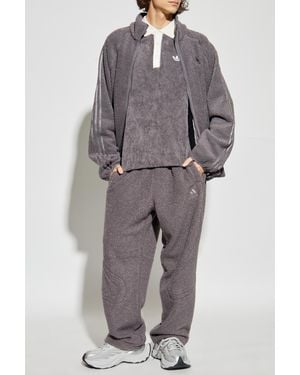 adidas Originals Fleece Pants With Logo - Gray