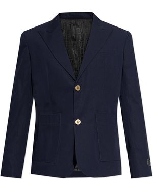 Balmain Blazer With Open Lapels - Blue