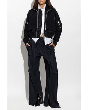 Sacai Jacket Made From Mixed Materials - Black