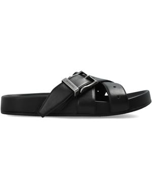 Balenciaga "Belt" Slides - Black