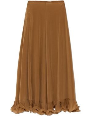 Moschino Skirt With Ruffle - Natural