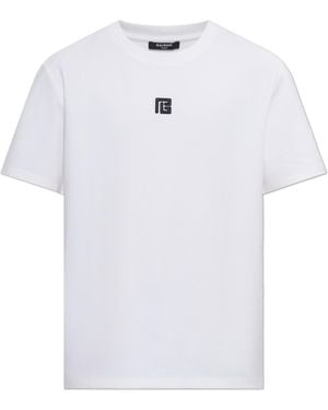 Balmain T-Shirt With Embroidered Logo - White