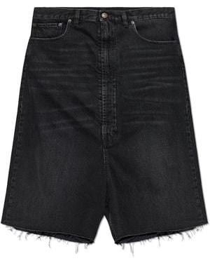 Maison Margiela Denim Shorts With A 'Vintage' Effect - Black