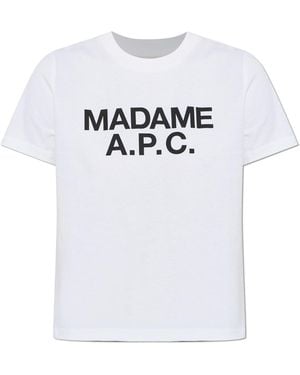 A.P.C. T-Shirt With Logo - White