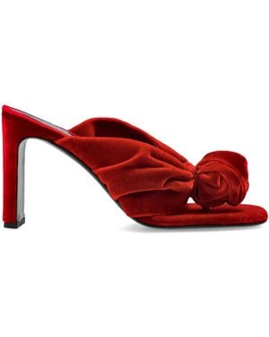 ROTATE BIRGER CHRISTENSEN Velvet Heeled Mules - Red