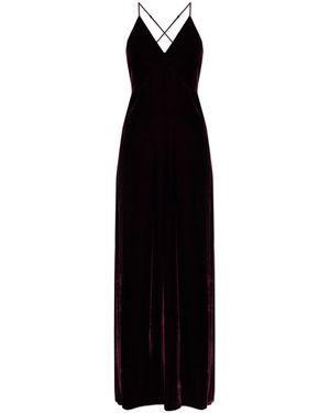 forte_forte Velvet Dress With Straps - Black