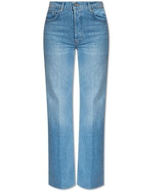 Anine Bing Hugh Wide Leg Jeans - Blue