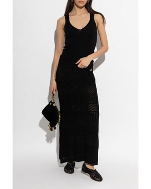 Akep Skirt With Logo Appliqué - Black