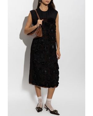 Marni Long Dress With Embellishments - Black
