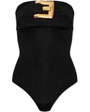 Balmain Bodysuit With Bare Shoulders - Black
