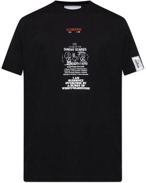 Iceberg T-Shirt With Print - Black