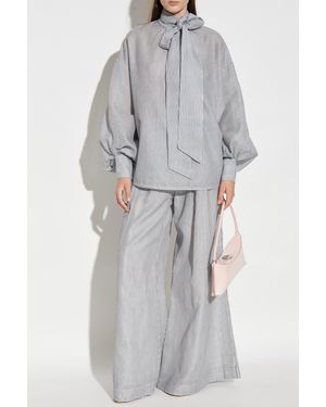 Zimmermann Loose-Fit Top With A Striped Pattern - Gray