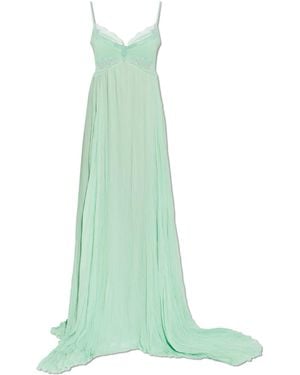 Blumarine Dress With Lace Inserts - Green