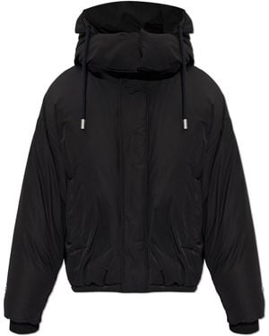 Ami Paris Padded Hooded Jacket - Black