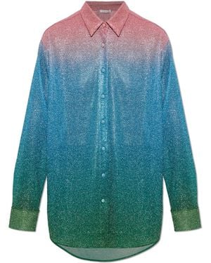 Oséree Shirt With Lurex Thread - Blue