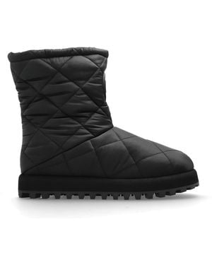 Dolce & Gabbana Snow Boots With Logo - Black