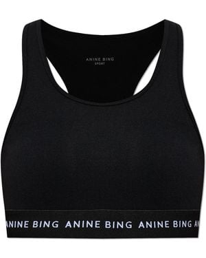 Anine Bing 'Nono' Training Bra - Black