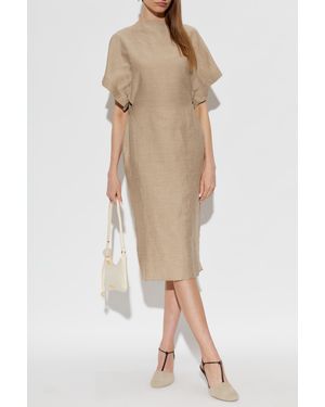 Jacquemus Dress With A Back Slit - Natural