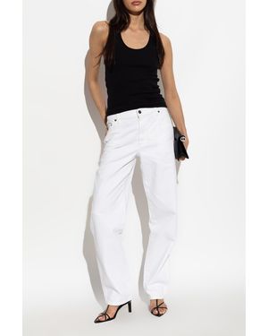 Matteau Jeans With Logo Appliqué - White