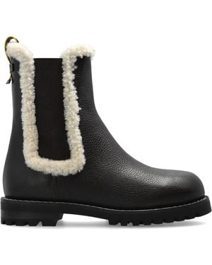 Fendi Leather Chelsea Boots - Black