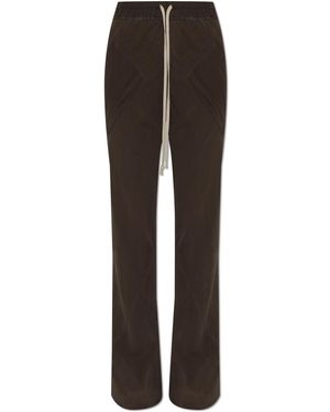 Rick Owens Loose-Fit Silk Trousers - Brown