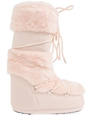 Moon Boot Snow Boots 'Mb Icon Faux Fur' - Pink
