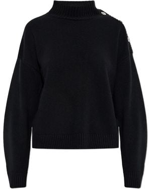 Versace Jumper With A Stand-Up Collar - Black