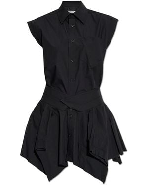 T By Alexander Wang Dress With Asymmetrical Hem - Black