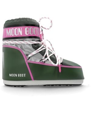 Moon Boot Snow Boots 'Mb Icon Low Space Racing' - Green