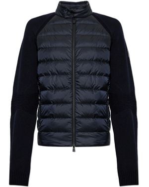 Moncler Après-Ski Quilted-Front Cardigan - Blue