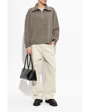 FRAME Cotton Straight-Leg Pants - White