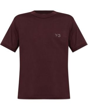 Y-3 T-Shirt With Logo - Red