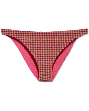 The Upside Bottom Of The "Aliki" Swimsuit - Red