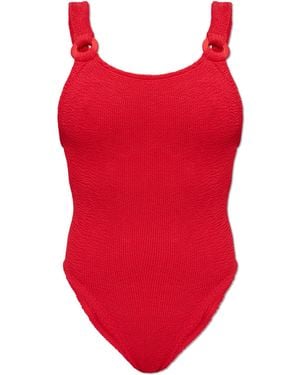 Hunza G One-Piece Swimsuit "Domino" - Red