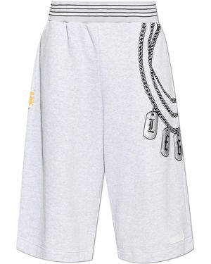 PDF Sweatshorts With Print - White