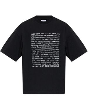 Vetements T-shirt With Print, - Black