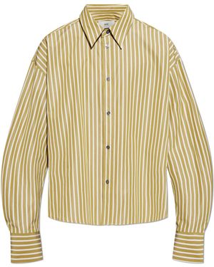 Ami Paris Shirt With Stripe Pattern - Yellow