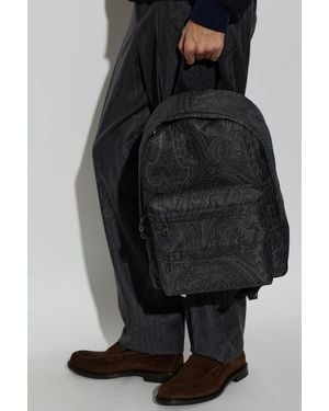 Etro Patterned Backpack - Black