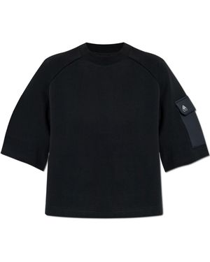 Moose Knuckles T-Shirt With Sleeve Pocket - Black