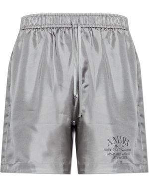 Amiri Silk Shorts - Grey