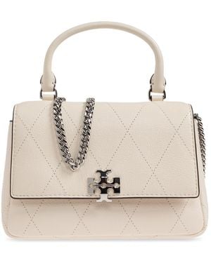 Tory Burch 'Charlie' Chain Wallet - White