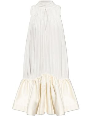ROTATE BIRGER CHRISTENSEN Short Dress With Draping - White