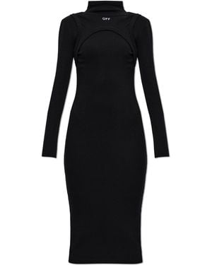 Off-White c/o Virgil Abloh Pencil Dress With Turtleneck - Black