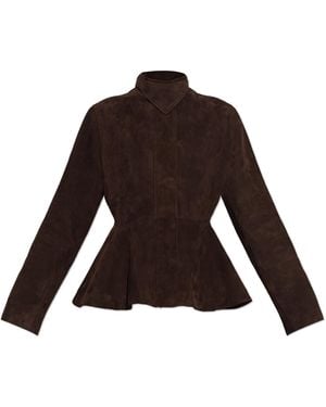 Alaïa Suede Jacket - Brown