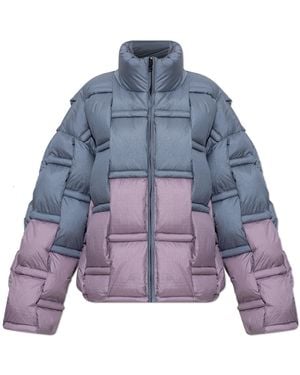 RAXXY Down Jacket With Stand-Up Collar - Blue